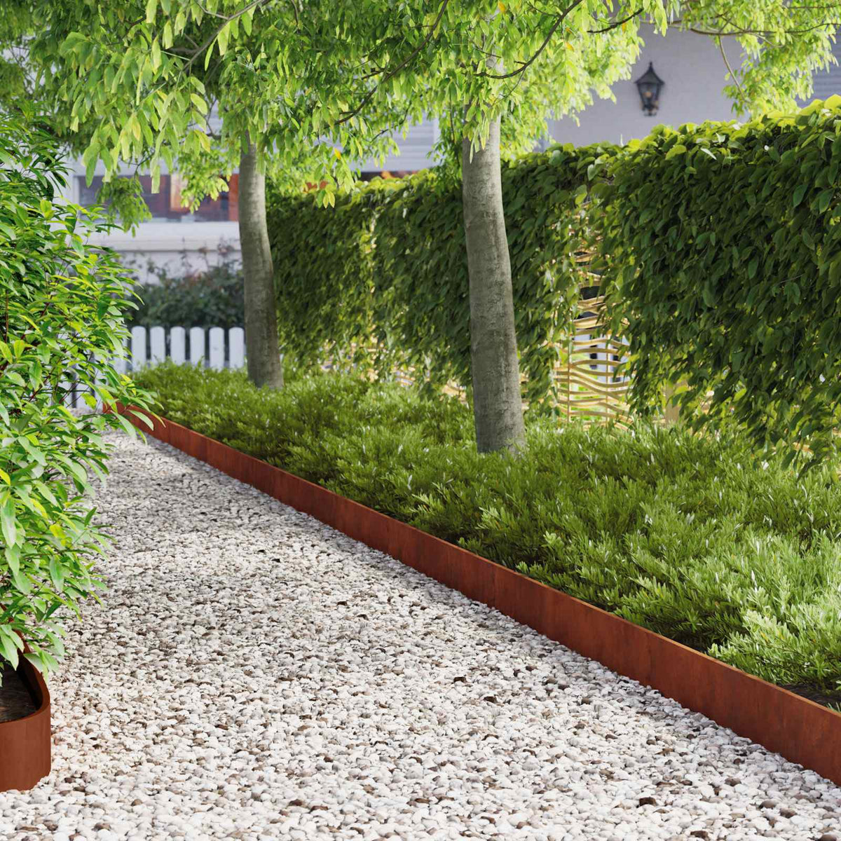 Vidaxl gazonrand met omgebogen bovenkant 20 st 103x15cm staal
