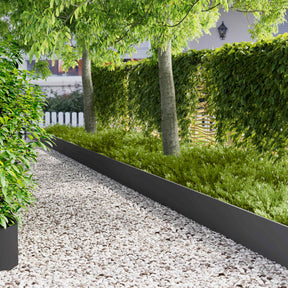 Vidaxl gazonrand met omgebogen bovenrand 20 st 103 x 30 cm staal zwart