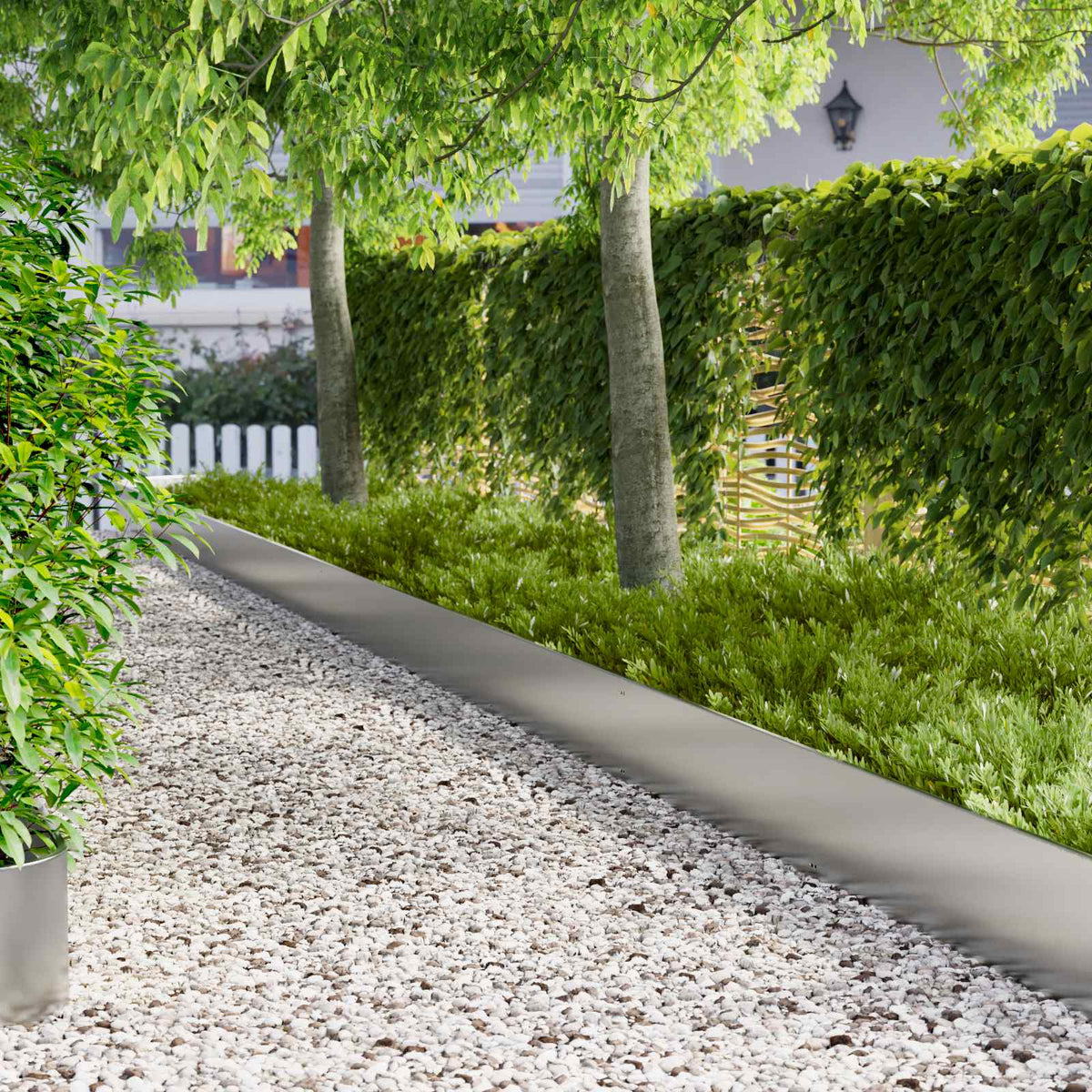 Vidaxl gazonrand 10 st 103 x 30 cm staal zilver