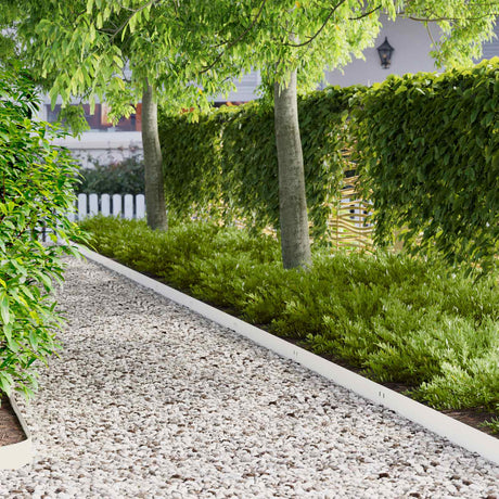 Vidaxl gazonrand 30 st 100 x 12 cm staal wit