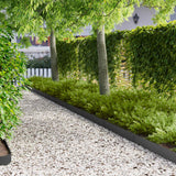 Vidaxl gazonrand met scherpe punten 10 st 100x15cm staal zwart