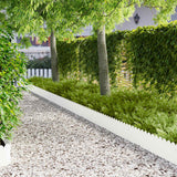 Vidaxl gazonrand 30 st 103 x 25 cm staal wit