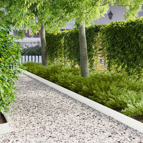 Vidaxl gazonrand 10 st 102 x 10 x 4 cm staal wit