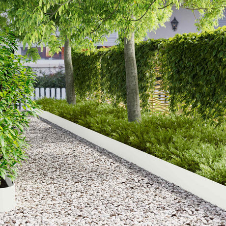 Vidaxl gazonrand 30 st 102 x 15 x 4 cm staal wit
