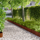 Vidaxl gazonrand 10 st 102 x 15 x 4 cm staal roestig