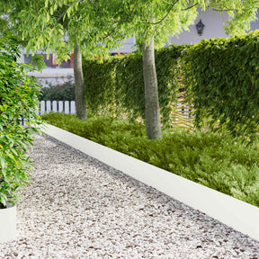 Vidaxl gazonrand 20 st 100 x 18 cm staal wit