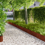 Vidaxl gazonrand 30 st 100 x 18 cm staal roestkleurig