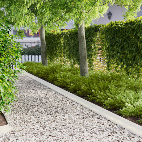 Vidaxl gazonrand 30 st 100 x 10 x 8 cm staal wit