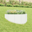 Vidaxl gazonrand 100 x 45 cm staal wit