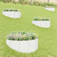 Vidaxl gazonrand 4 st 100 x 45 cm staal wit