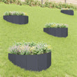 Vidaxl gazonrand 4 st 100 x 45 cm staal antracietkleurig