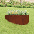 Vidaxl gazonrand 100 x 45 cm staal roestig