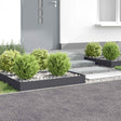 Vidaxl gazonrand 4 st 100 x 60 x 20 cm staal antracietkleurig