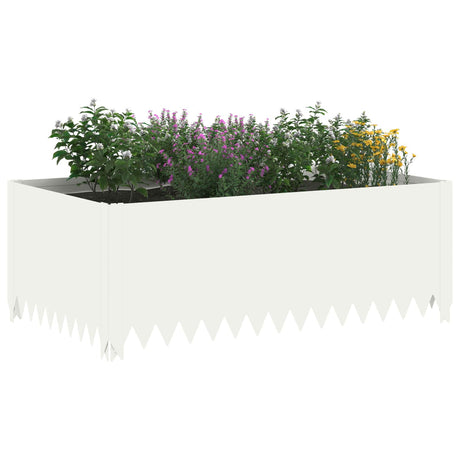 Vidaxl gazonrand 100 x 60 x 35 cm staal wit