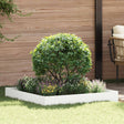 Vidaxl gazonrand 100 x 100 x 20 cm staal wit