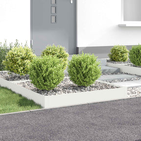 Vidaxl gazonrand 4 st 100 x 100 x 20 cm staal wit
