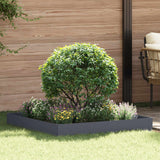 Vidaxl gazonrand 100 x 100 x 20 cm staal antracietkleurig
