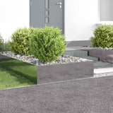 Vidaxl gazonrand 4 st 100 x 100 x 35 cm staal zilverkleurig