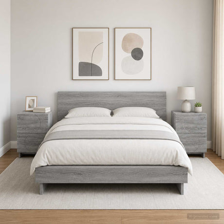 Vidaxl nachtkastje 2 st grijs sonoma 33,5 x 34,5 x 50 cm bewerkt hout