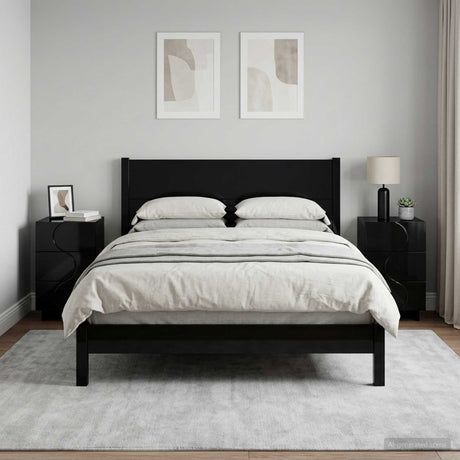 Vidaxl nachtkastje 2 st zwart 33,5 x 34,5 x 60 cm bewerkt hout