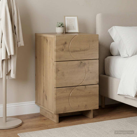 Vidaxl nachtkastje artisan eiken 33,5 x 34,5 x 60 cm bewerkt hout