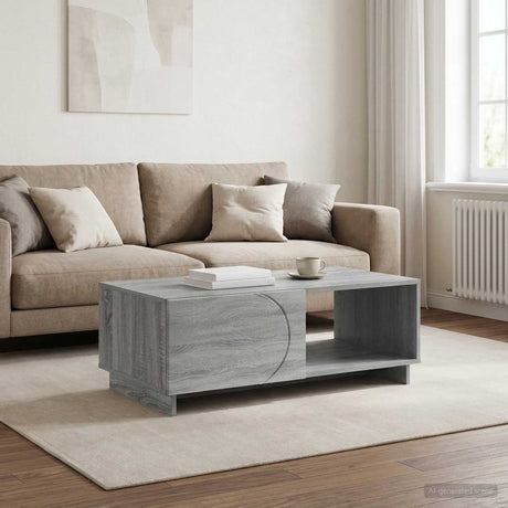 Vidaxl salontafel grijs sonoma 95 x 50,5 x 35 cm bewerkt hout