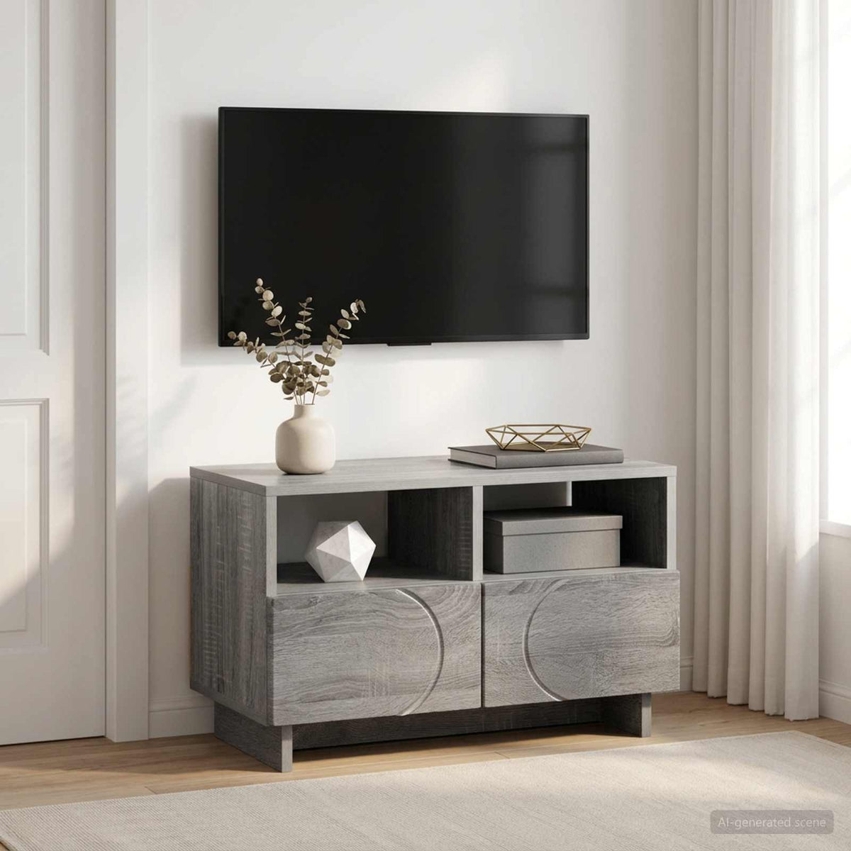 Vidaxl tv-standaard 60 x 34.5 x 40 cm grijs sonoma bewerkt hout