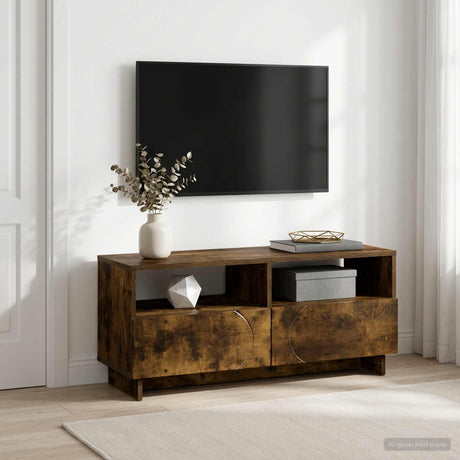 Vidaxl tv-standaard 90 x 34.5 x 40 cm gerookt eiken bewerkt hout