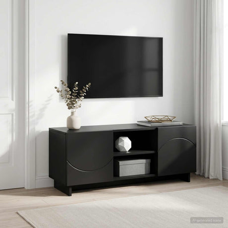 Vidaxl tv-standaard 90 x 34,5 x 40 cm zwart bewerkt hout