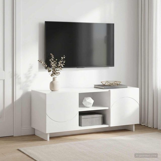 Vidaxl tv-standaard 90 x 34,5 x 40 cm hoogglans wit bewerkt hout