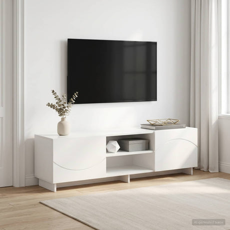 Vidaxl tv-standaard 140 x 34,5 x 40 cm wit bewerkt hout