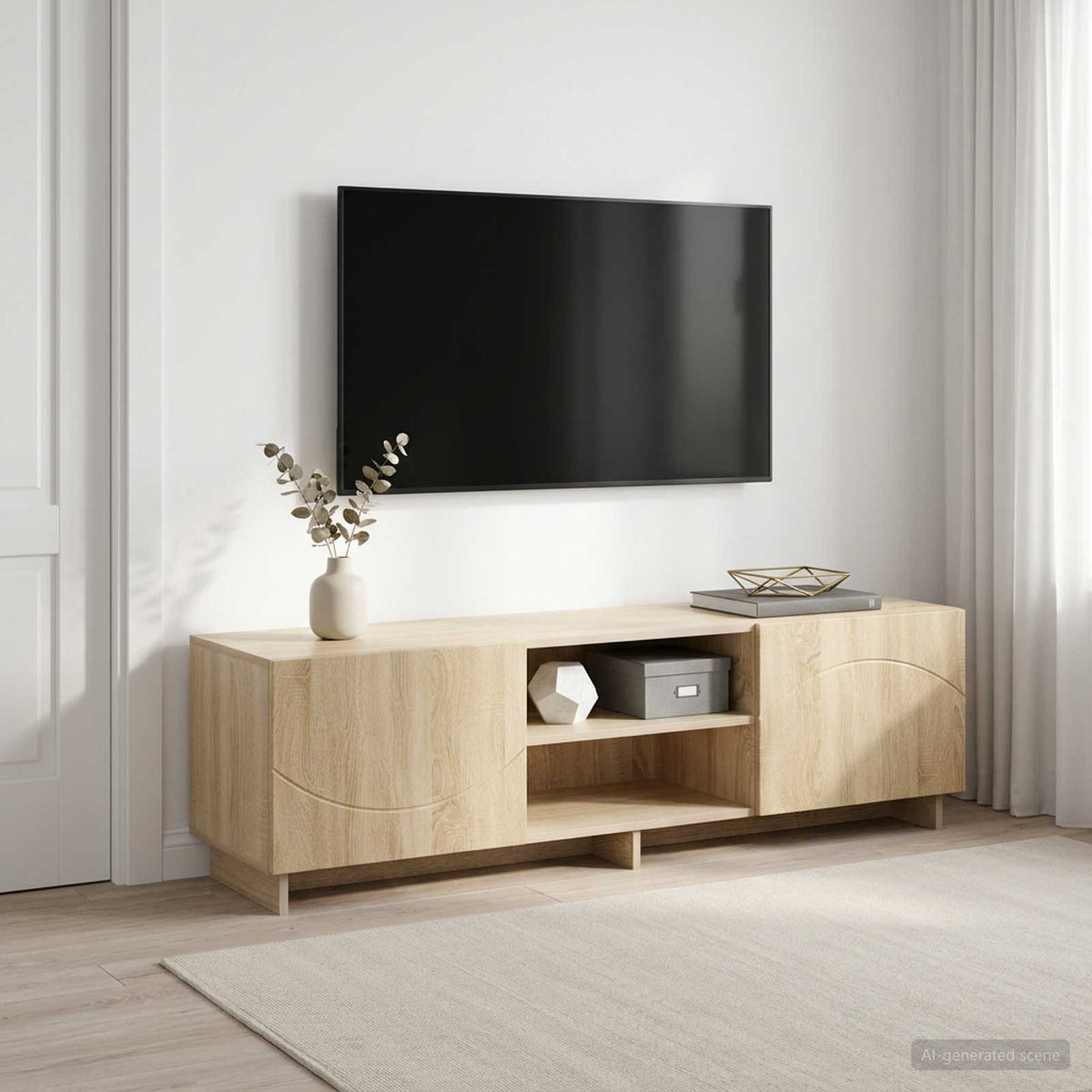 Vidaxl tv-standaard 140 x 34,5 x 40 cm sonoma eiken bewerkt hout