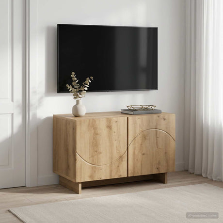 Vidaxl tv-meubel 60 x 34.5 x 40 cm artisanaal eiken bewerkt hout