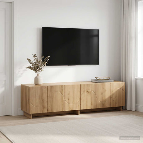 Vidaxl tv-meubel 140 x 34,5 x 40 cm artisanaal eiken bewerkt hout