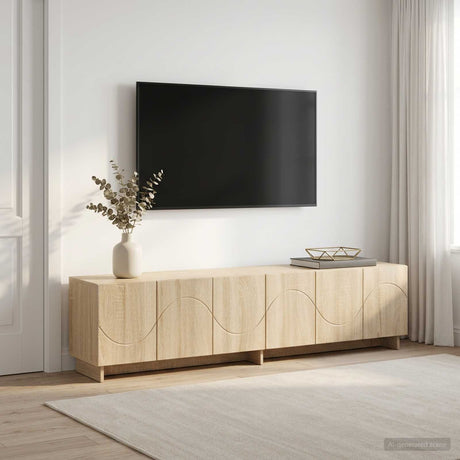 Vidaxl tv-meubel 180 x 34,5 x 40 cm sonoma eiken bewerkt hout