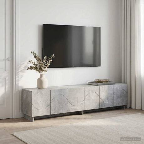 Vidaxl tv-meubel 180 x 34,5 x 40 cm betongrijs bewerkt hout