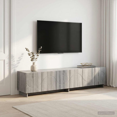 Vidaxl tv-meubel 180 x 34,5 x 40 cm grijs sonoma bewerkt hout
