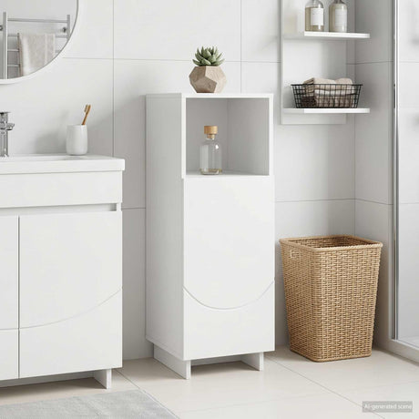 Vidaxl badkamerkast hoogglans wit 36,5 x 38 x 95 cm bewerkt hout