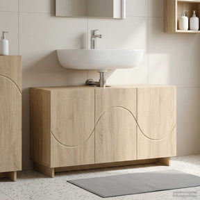 Vidaxl badkamerkast sonoma eiken 101 x 41 x 58 cm bewerkt hout