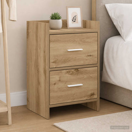 Vidaxl nachtkastjes artisanaal eiken 40 x 30 x 60 cm bewerkt hout
