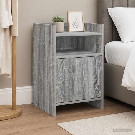 Vidaxl nachtkastjes grijs sonoma 40 x 36 x 60 cm bewerkt hout