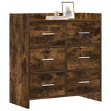 Vidaxl dressoir gerookt eiken 75 x 33 x 80 cm bewerkt hout