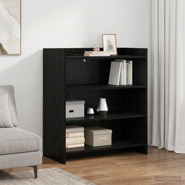 Vidaxl dressoir zwart eiken 75 x 36 x 80 cm bewerkt hout