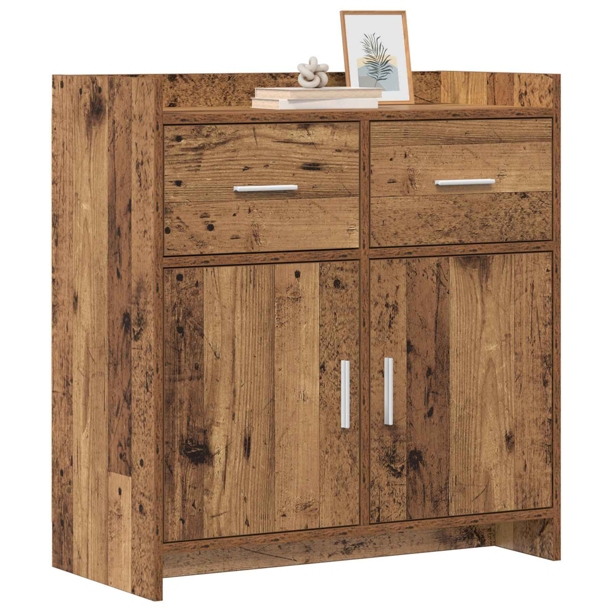 Vidaxl dressoir oud hout 75 x 36 x 80 cm bewerkt hout