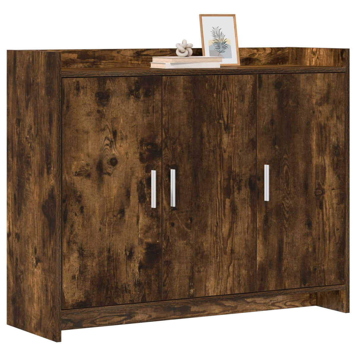 Vidaxl dressoir gerookt eiken 98,5 x 33 x 80 cm bewerkt hout