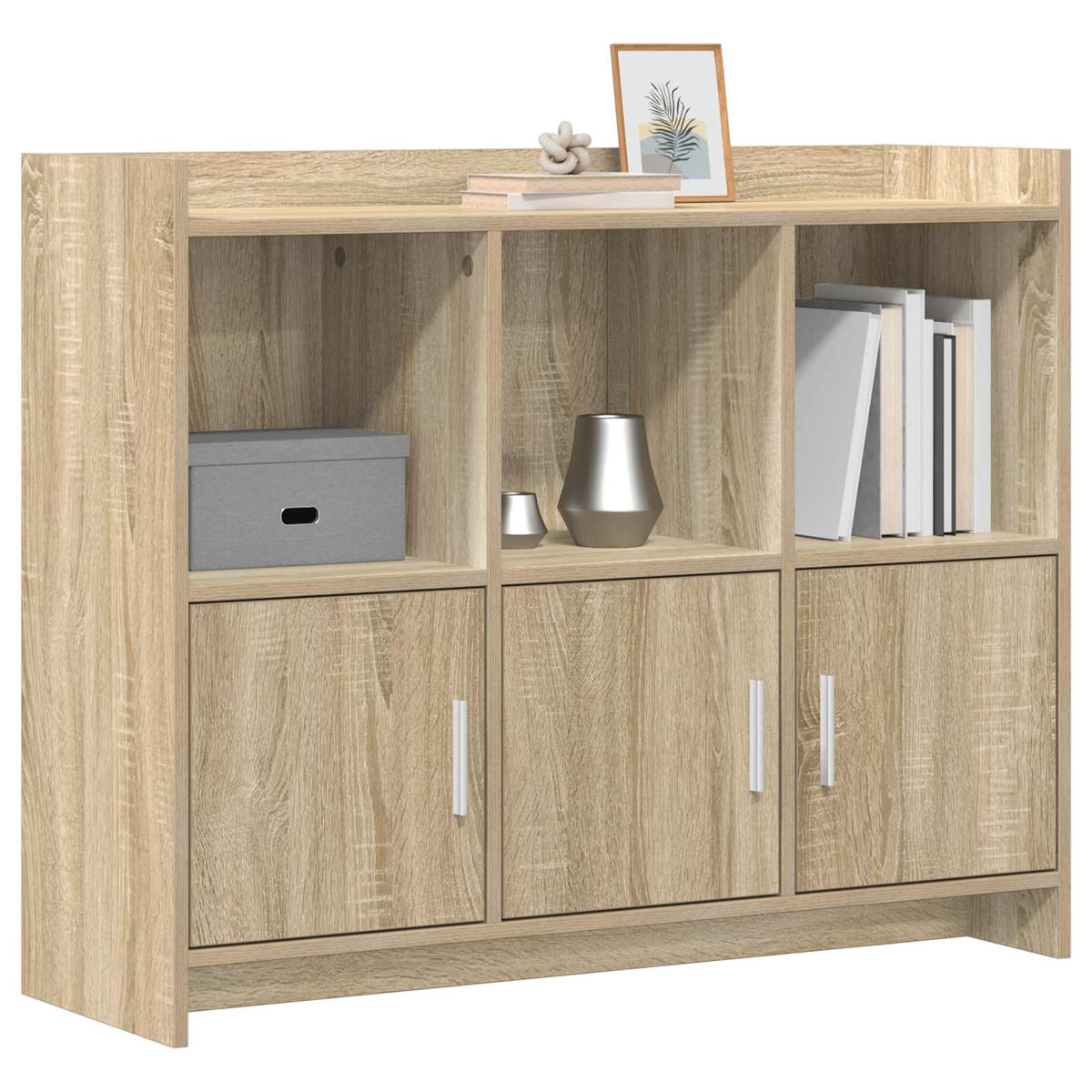 Vidaxl dressoir sonoma eiken 98,5 x 33 x 80 cm bewerkt hout