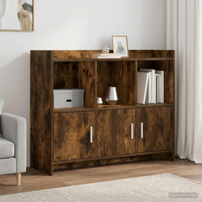 Vidaxl dressoir gerookt eiken 98,5 x 33 x 80 cm bewerkt hout