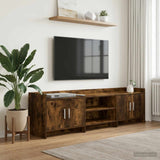 Vidaxl tv-kast 168 x 33 x 47 cm gerookt eiken bewerkt hout