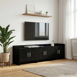 Vidaxl tv-kast 168 x 33 x 47 cm zwart eiken bewerkt hout