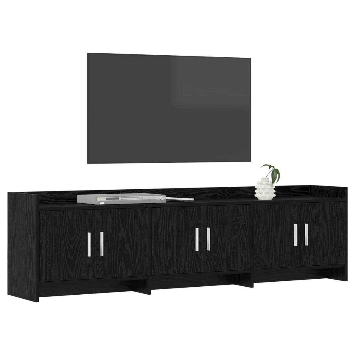 Vidaxl tv-kast 168 x 33 x 47 cm zwart eiken bewerkt hout